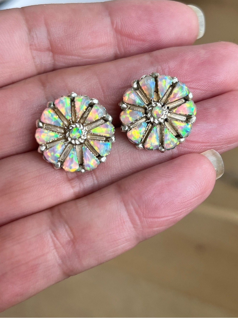 Navajo Opal Cluster Earrings